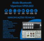 Rádio MP3 Automotivo Bluetooth USB SD em São José dos Campos